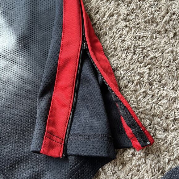 Nike Track Pants Mens Lathe Black Epic Knit Training Red Stripe Baggy Y2k - Picture 11 of 16